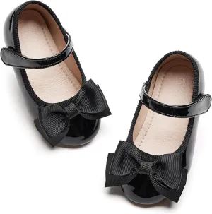 GINFIVE Toddler Girls Mary-Jane Little Girls Slip On Shoes Glitter Ballerina Flats Toddler