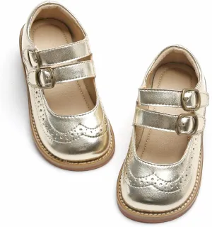 GINFIVE Toddler Little Girls Mary Janes Flats Girls Dress Shoes Kids Shoes
