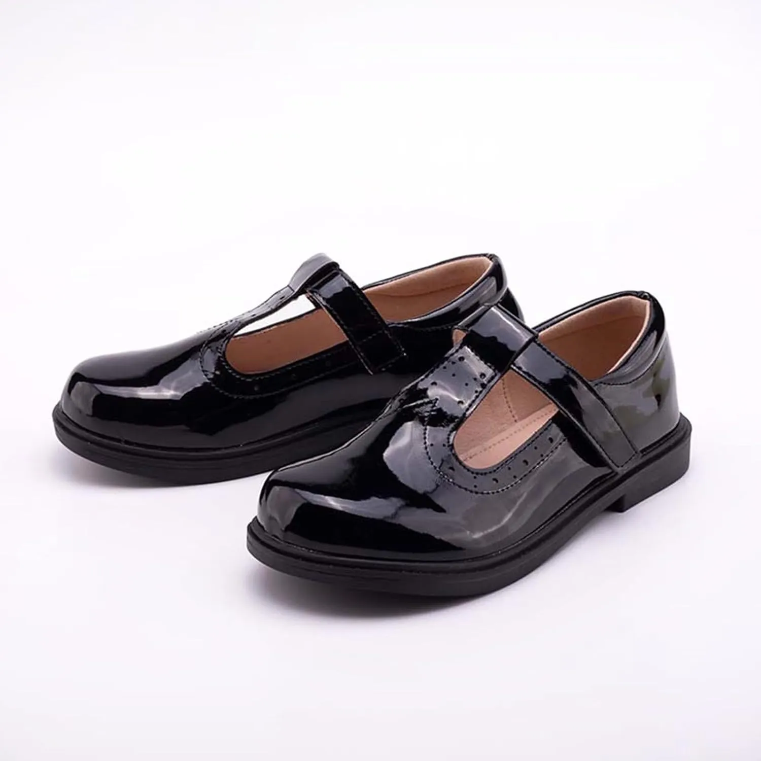 Girls Black Mary Jane Shoes Girls School Uniform Shoes Wednesday Shoes Wedding Party Flat Shoes