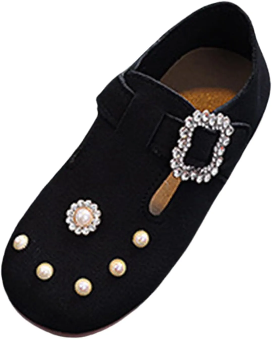 Girls Kids Ankle Sandals Close Toe Sequins Dress Shoes Toddler Soft Sole Summer Casual Leather Loafers Comfy Cute Shoes