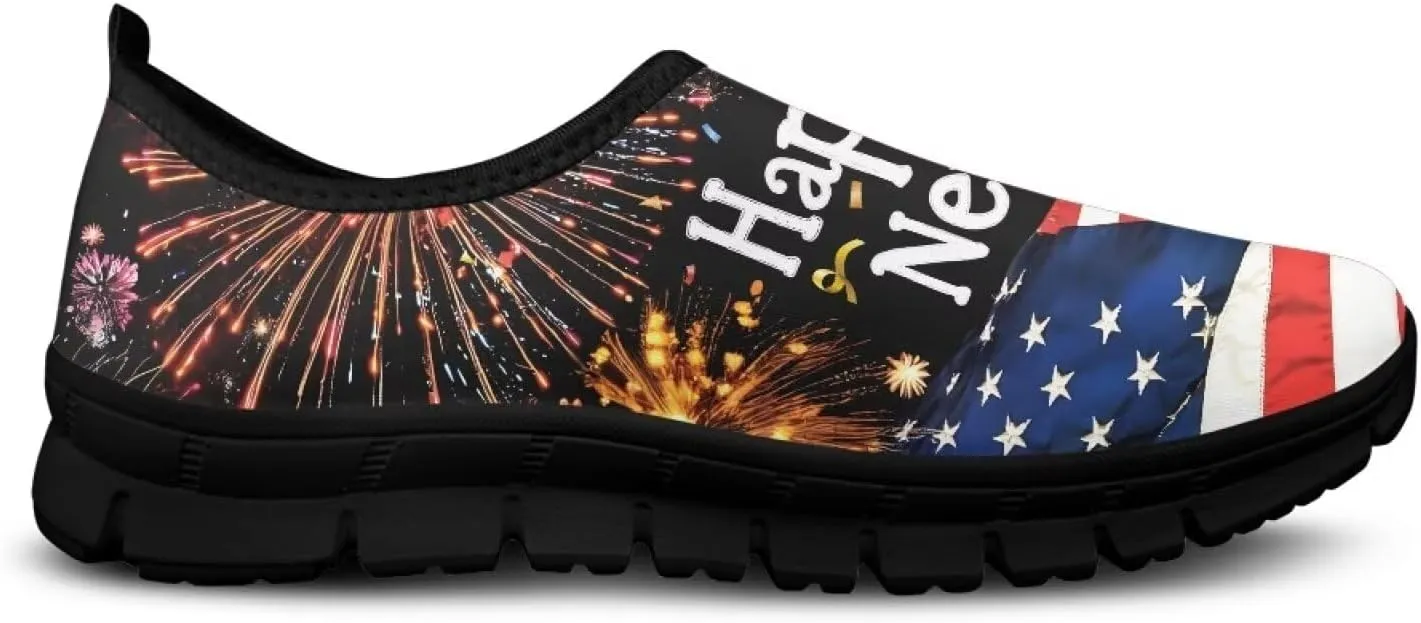 GOSTONG Mens Sneakers Slip on Casual Loafers Driving Shoes Non Slip Breathable Training Outdoor Running Sneakers Black 5-12