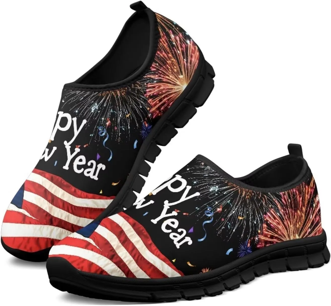 GOSTONG Mens Sneakers Slip on Casual Loafers Driving Shoes Non Slip Breathable Training Outdoor Running Sneakers Black 5-12