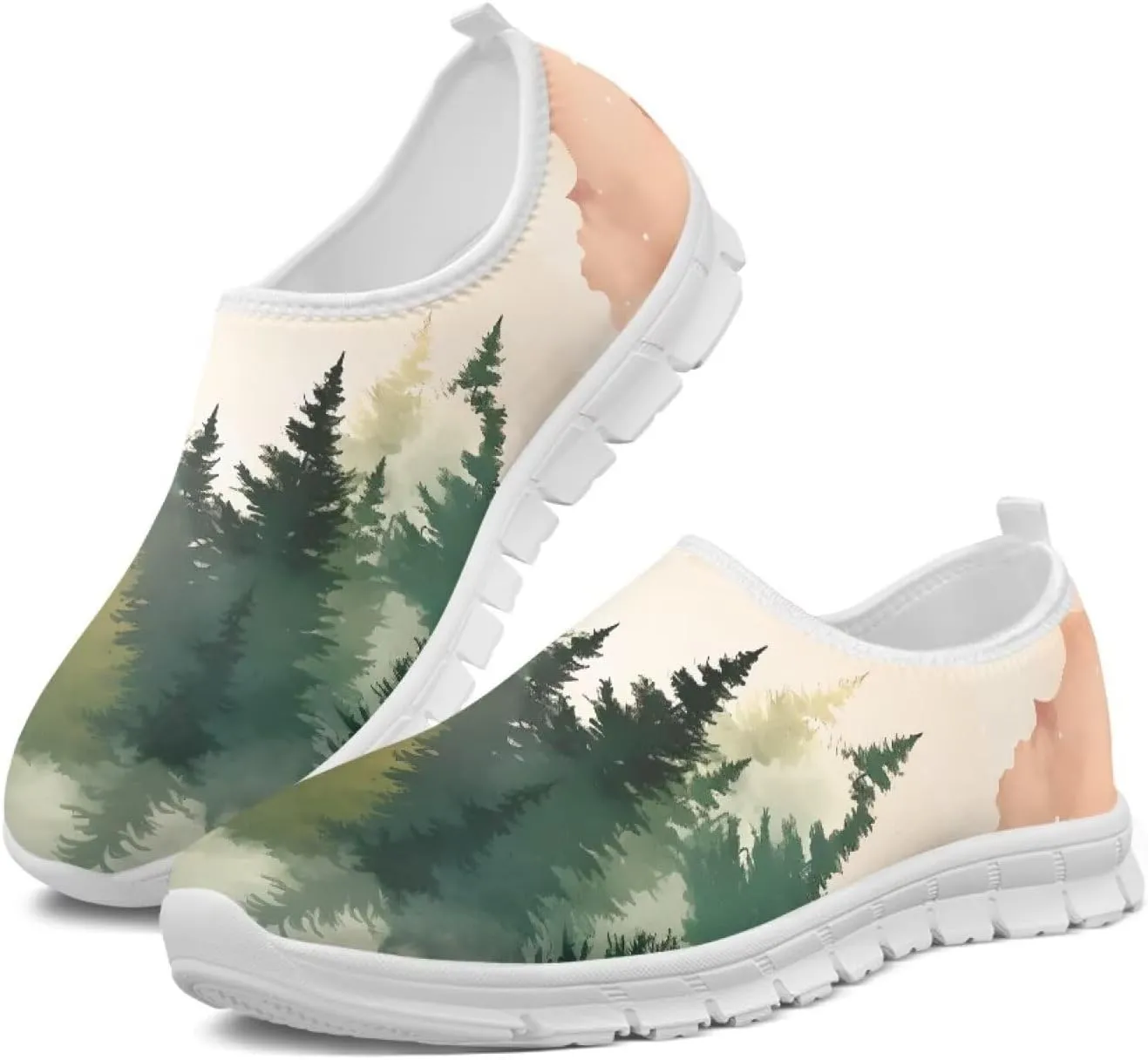 GOSTONG Mens Sneakers Slip on Home Loafers Non Slip Soft Walking Shoes Breathable Indoor Outdoor Athletic Sneakers White 5-12