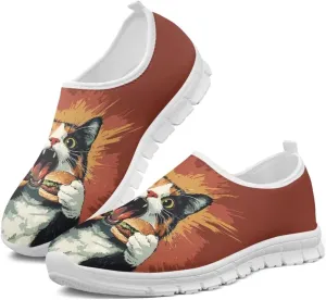 GOSTONG Mens Sneakers Slip on Home Loafers Non Slip Soft Walking Shoes Breathable Indoor Outdoor Athletic Sneakers White 5-12