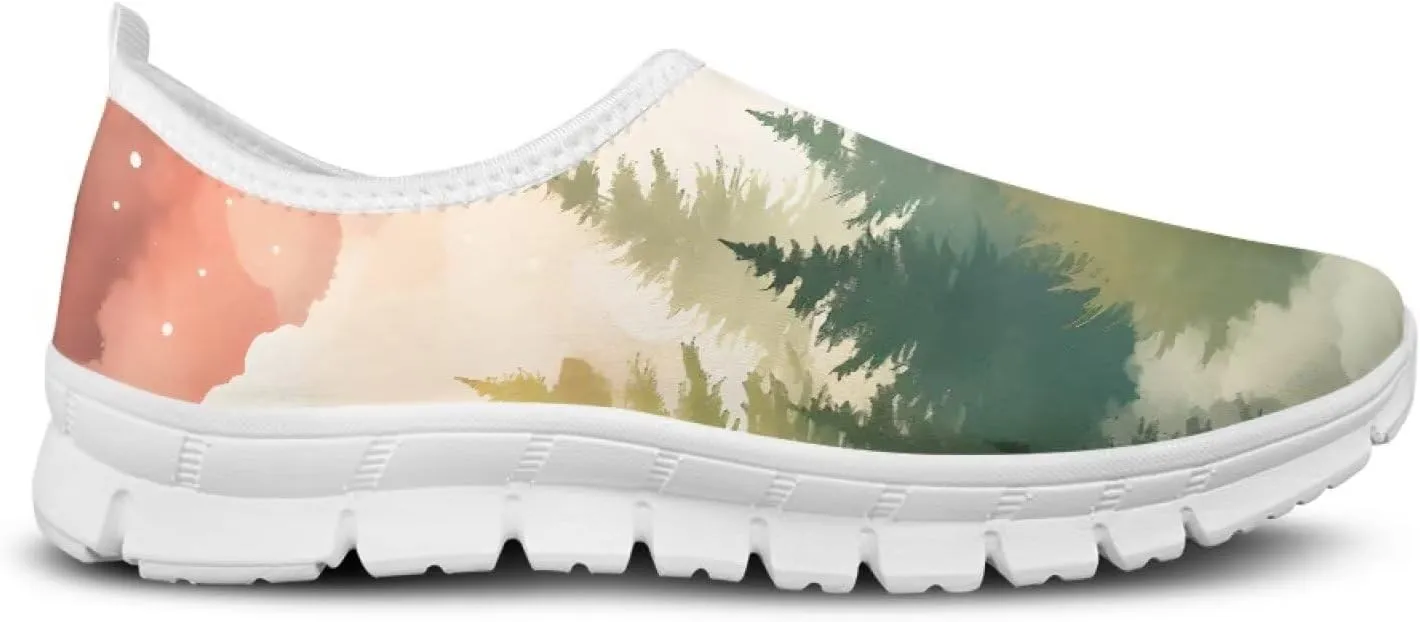 GOSTONG Mens Sneakers Slip on Home Loafers Non Slip Soft Walking Shoes Breathable Indoor Outdoor Athletic Sneakers White 5-12