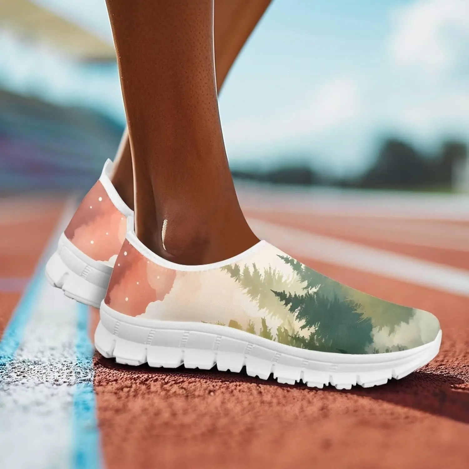 GOSTONG Mens Sneakers Slip on Home Loafers Non Slip Soft Walking Shoes Breathable Indoor Outdoor Athletic Sneakers White 5-12