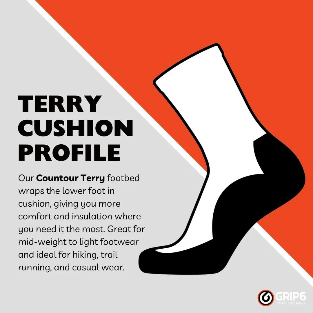 GRIP6 Wool Micro-Crew Socks: Lightweight Wool Socks for Hiking, All Day Comfort - Wicking Crew Socks for Men and Women