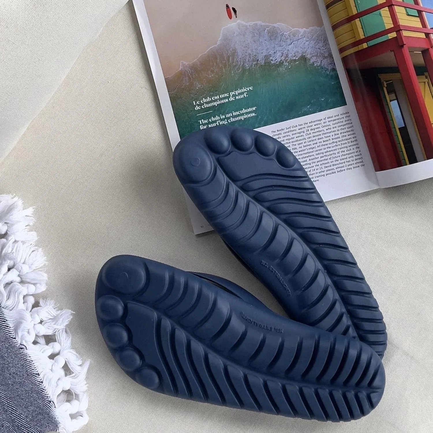 GUDO WORLD Unisex Flip Flop Sandals with Pressure Point Reflexology Stimulation and EVA Foam Supportive Soles For Men and Women