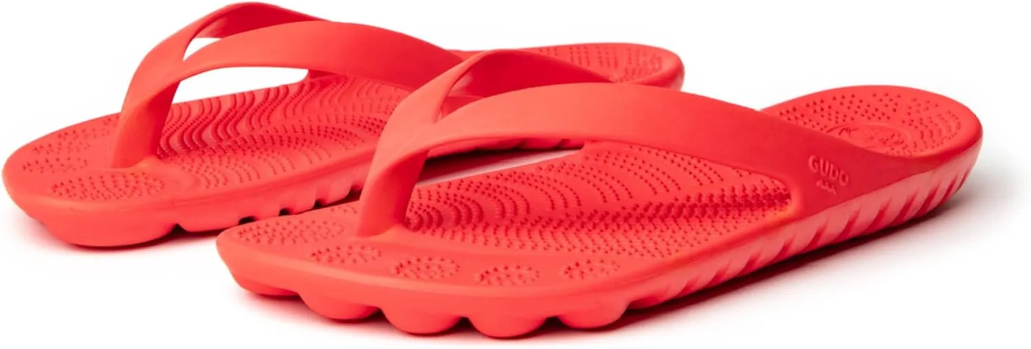 GUDO WORLD Unisex Flip Flop Sandals with Pressure Point Reflexology Stimulation and EVA Foam Supportive Soles For Men and Women