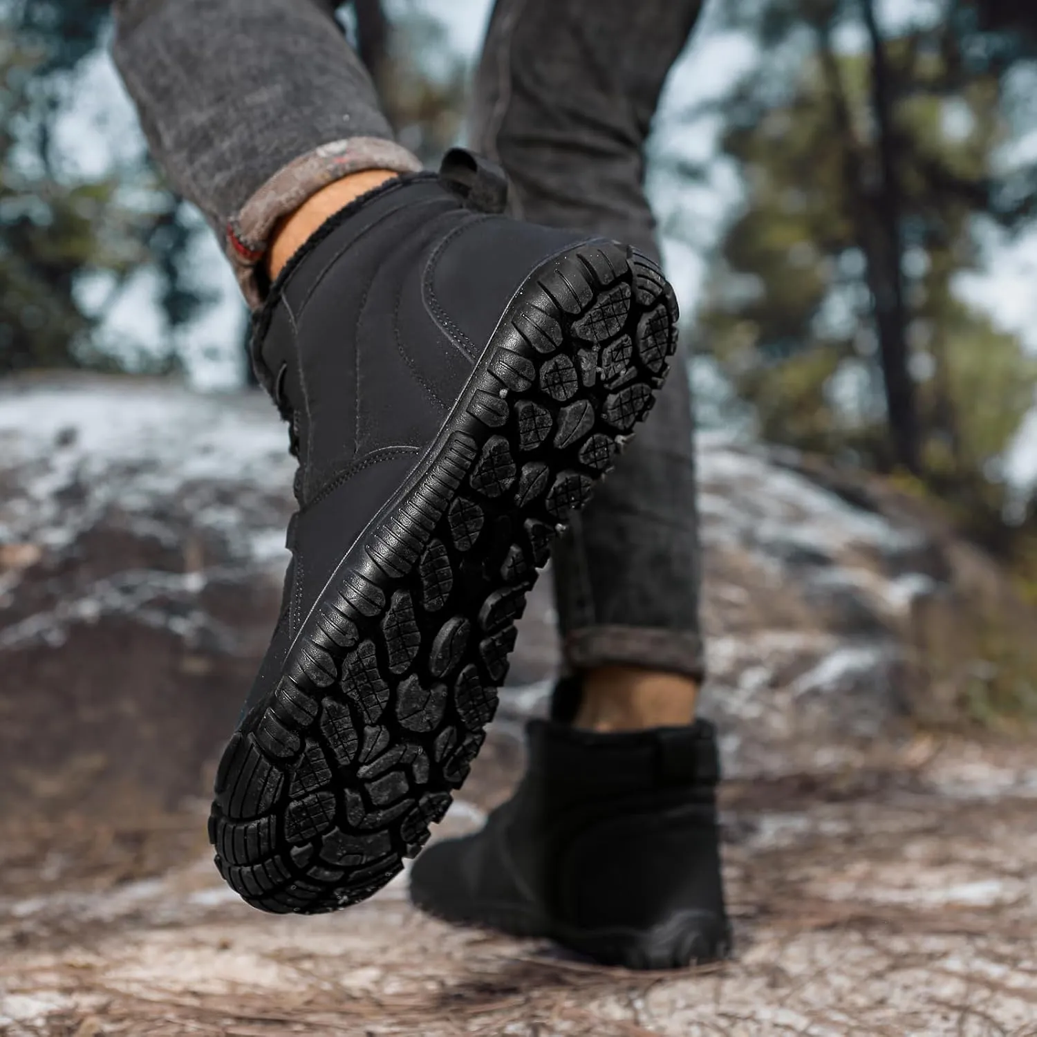 Hike Winter Footwear Barefoot Shoes Women Men, 2024 Waterproof Wide Toe Box Barefoot Shoes, Walking Boots