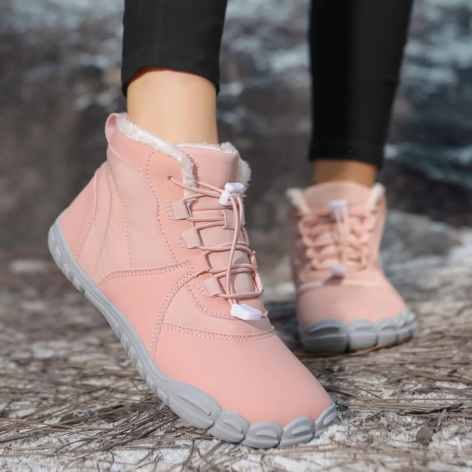 Hike Winter Footwear Barefoot Shoes Women Men, 2024 Waterproof Wide Toe Box Barefoot Shoes, Walking Boots
