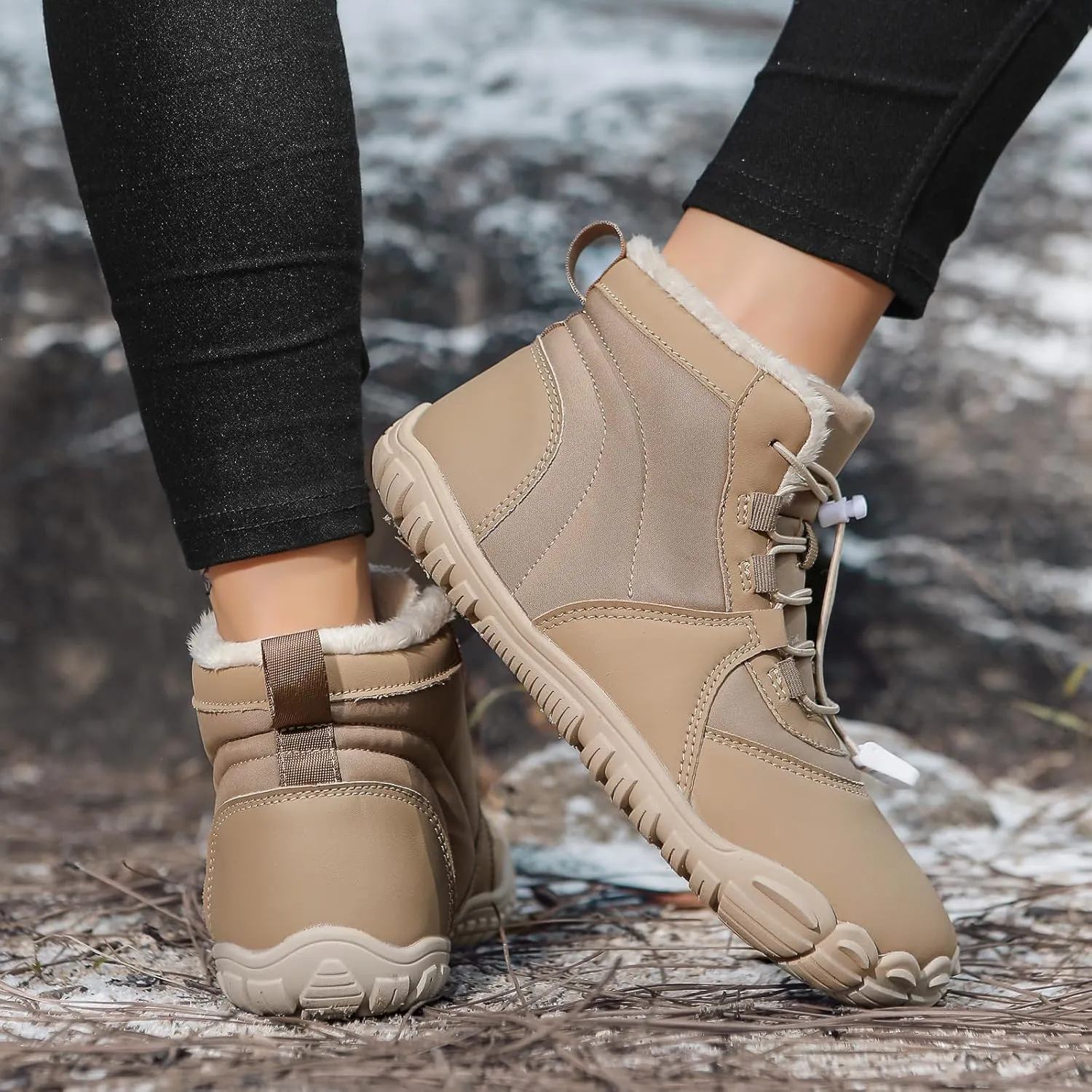 Hike Winter Footwear Barefoot Shoes Women Men, 2024 Waterproof Wide Toe Box Barefoot Shoes, Walking Boots