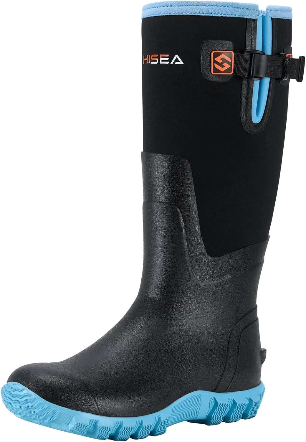 HISEA Women's Mid Calf Rain Boots Waterproof Rubber Boot for Garden Mud Working