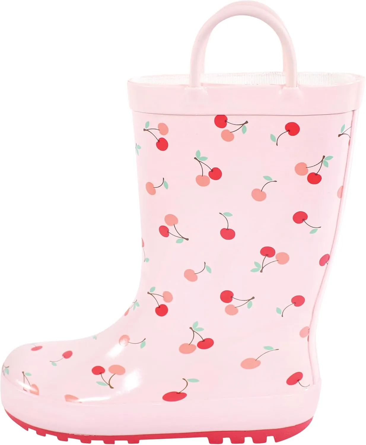 Hudson Baby Infant Girls Rain Boots, Cherry Sweet, 8 Toddler