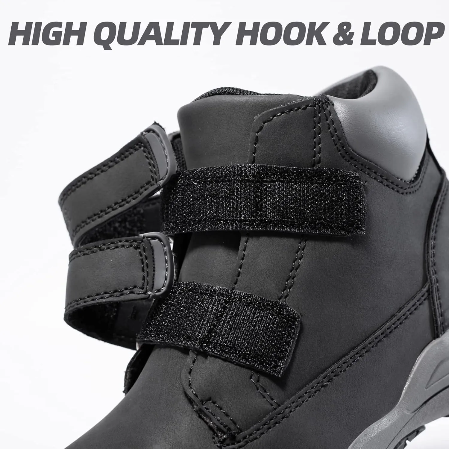 i78 78 Kids Boys Hiking Shoes Chelsea Mid Ankle Boots For Outdoor Trekking Walking Synthetic Non-Slip Lightweight