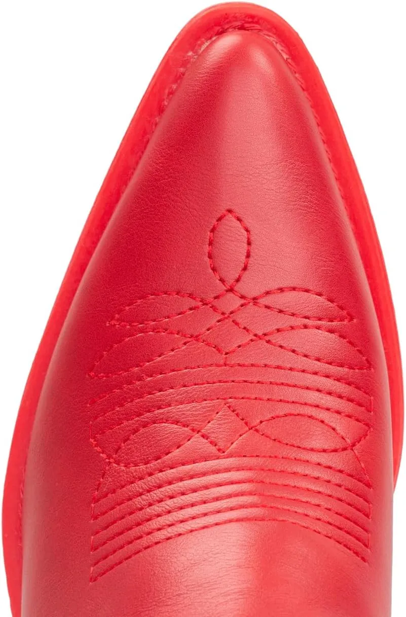 IUV Cowboy Boots For Women Western Cowgirl Boots Pull On Pointy Toe Mid Calf