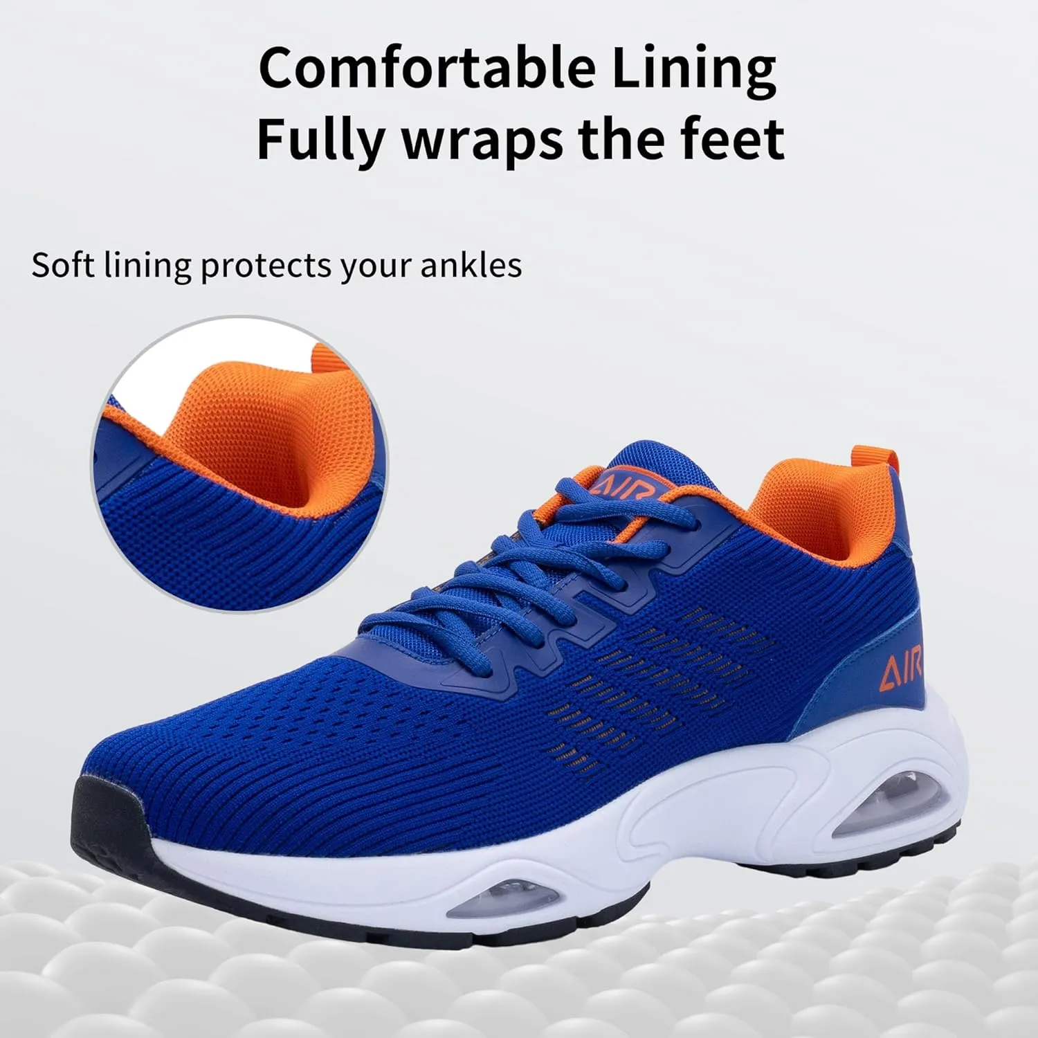 JARLIF Men's Air Running Shoes Athletic Cushioned Tennis Shoes Comfortable Supportive Sport Gym Jogging Sneaker Size 7-13