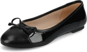 Journee Collection Womens Kaiah Ballet Dress Flats with Bow Cushioned Slip On Round Cap Toe Two Tone Mesh Shoe