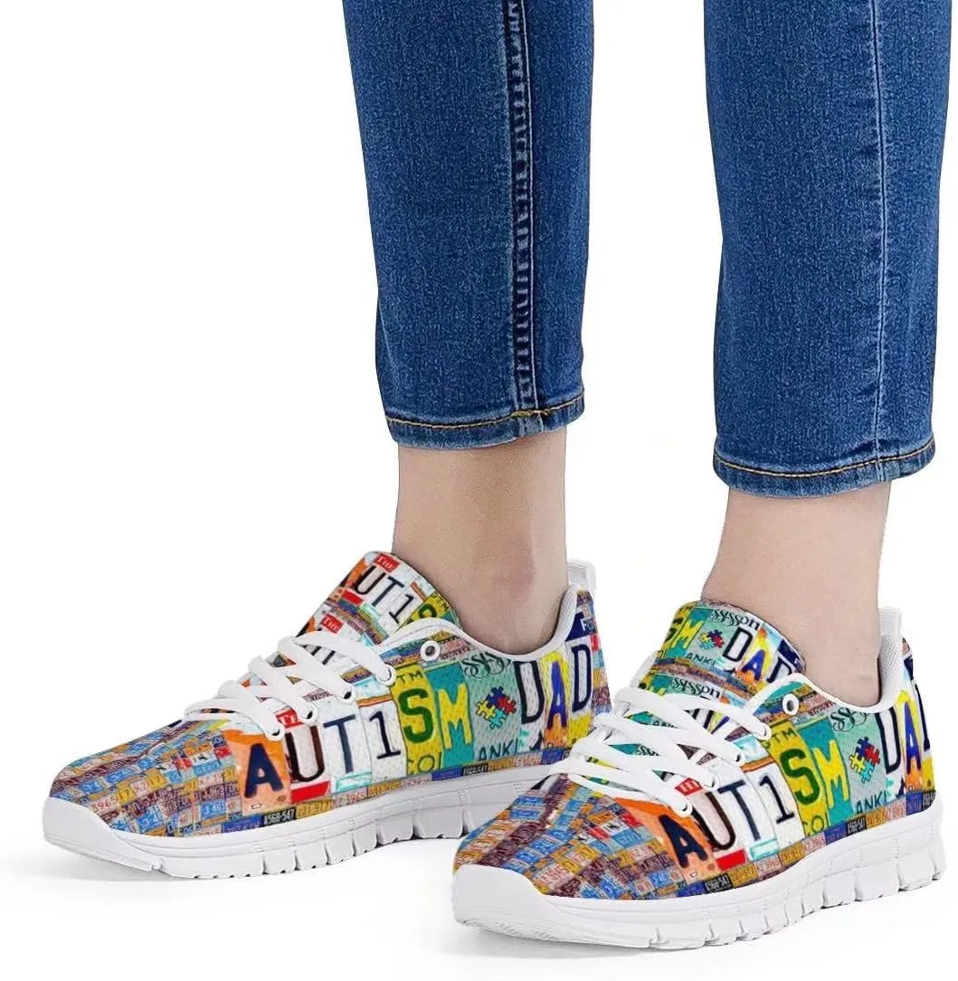 JoyLamoria License Plates Deisgn Women's Running Jogging Shoes Lightweight Sneakers Daily-Shoes