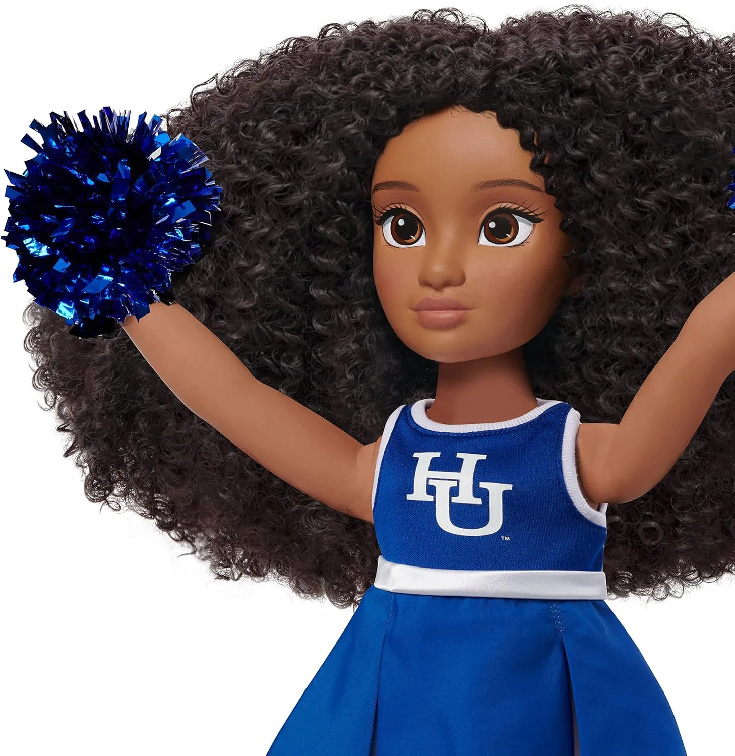 Just Play HBCyoU Hampton Cheer Captain Alyssa 18-inch Doll & Accessories, Curly Hair, Medium Brown Skin Tone, Designed and Developed by Purpose Toys