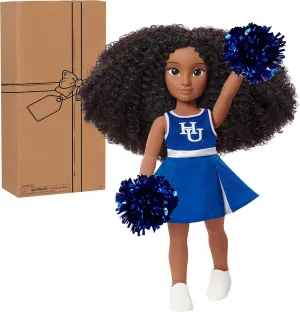 Just Play HBCyoU Hampton Cheer Captain Alyssa 18-inch Doll & Accessories, Curly Hair, Medium Brown Skin Tone, Designed and Developed by Purpose Toys
