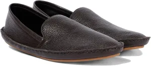 Kapuxumo Women's Ballet Flats - Leather Slip-On Loafers for Dressy & Casual Outfits, Round Toe Comfort Shoes (Brown/White)