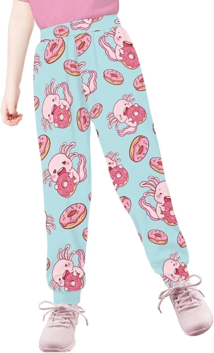 Kid's Active Athletic Pants Elastic Waist Jogger Sweatpants with Pockets