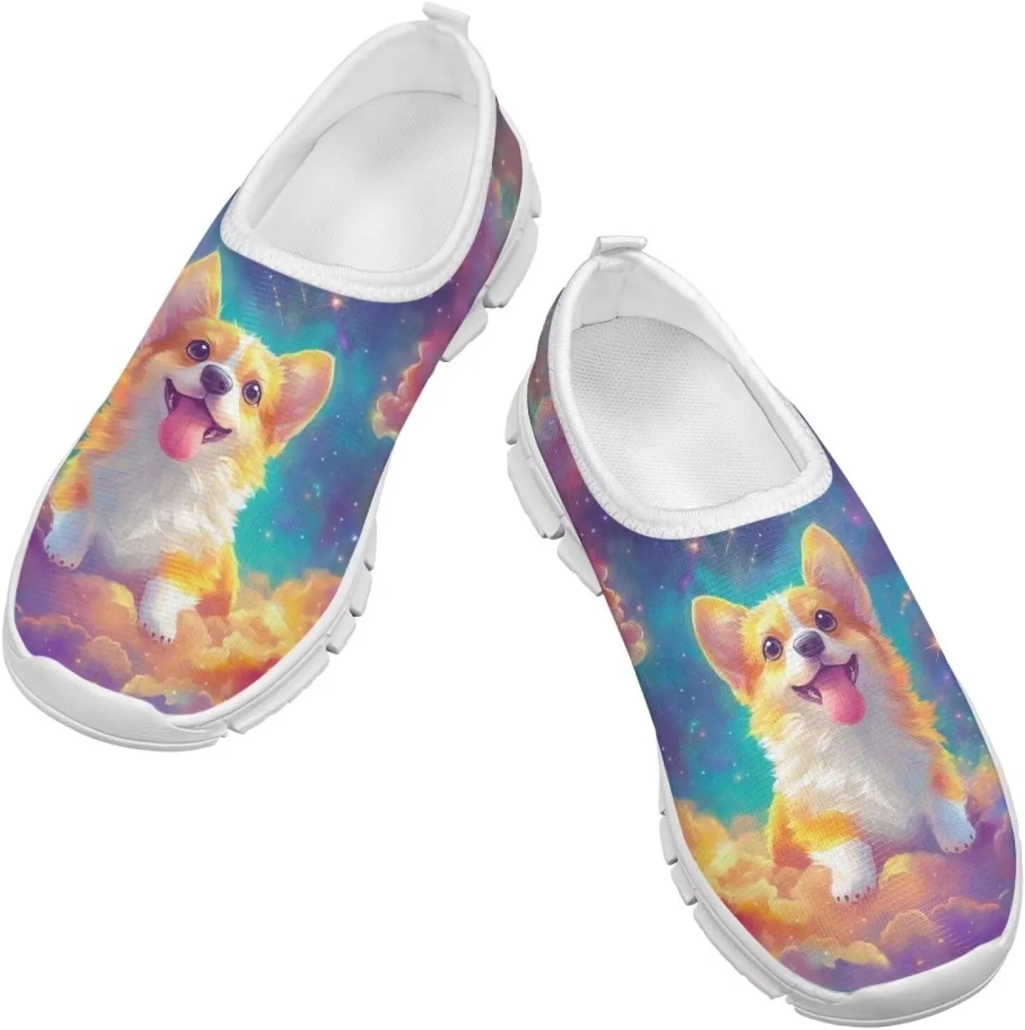 Kids School Running Athletic Shoes Girls Slip On Sneakers for Travel