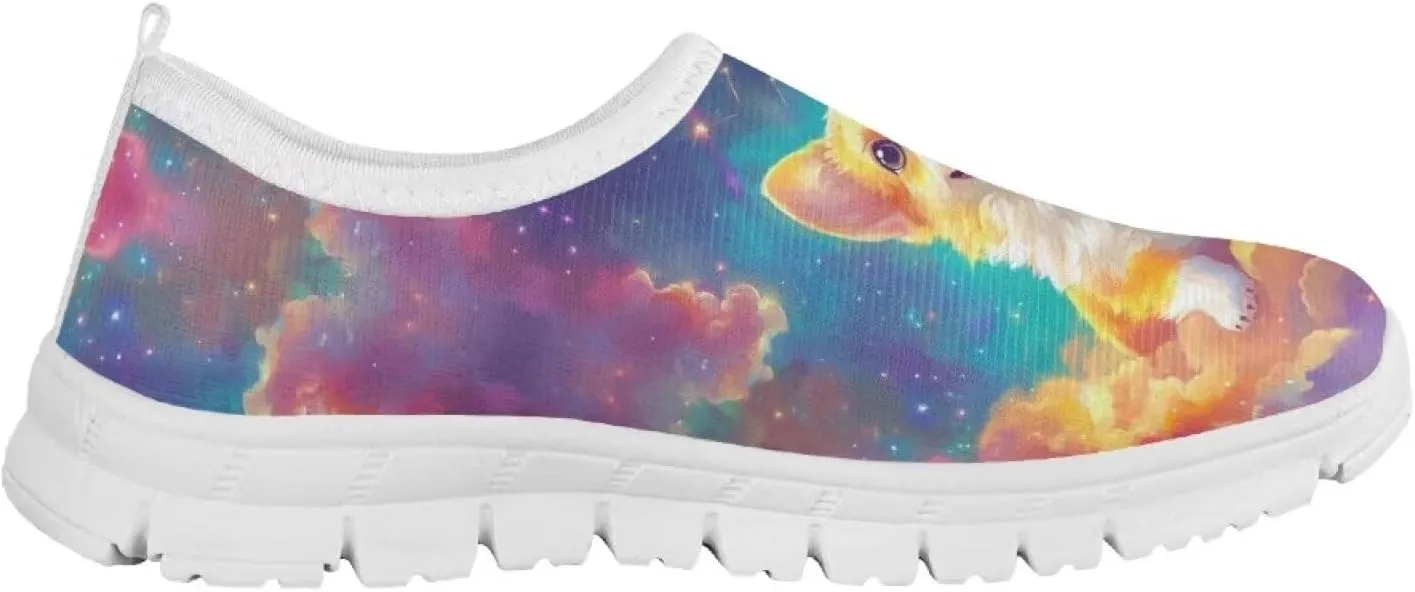 Kids School Running Athletic Shoes Girls Slip On Sneakers for Travel
