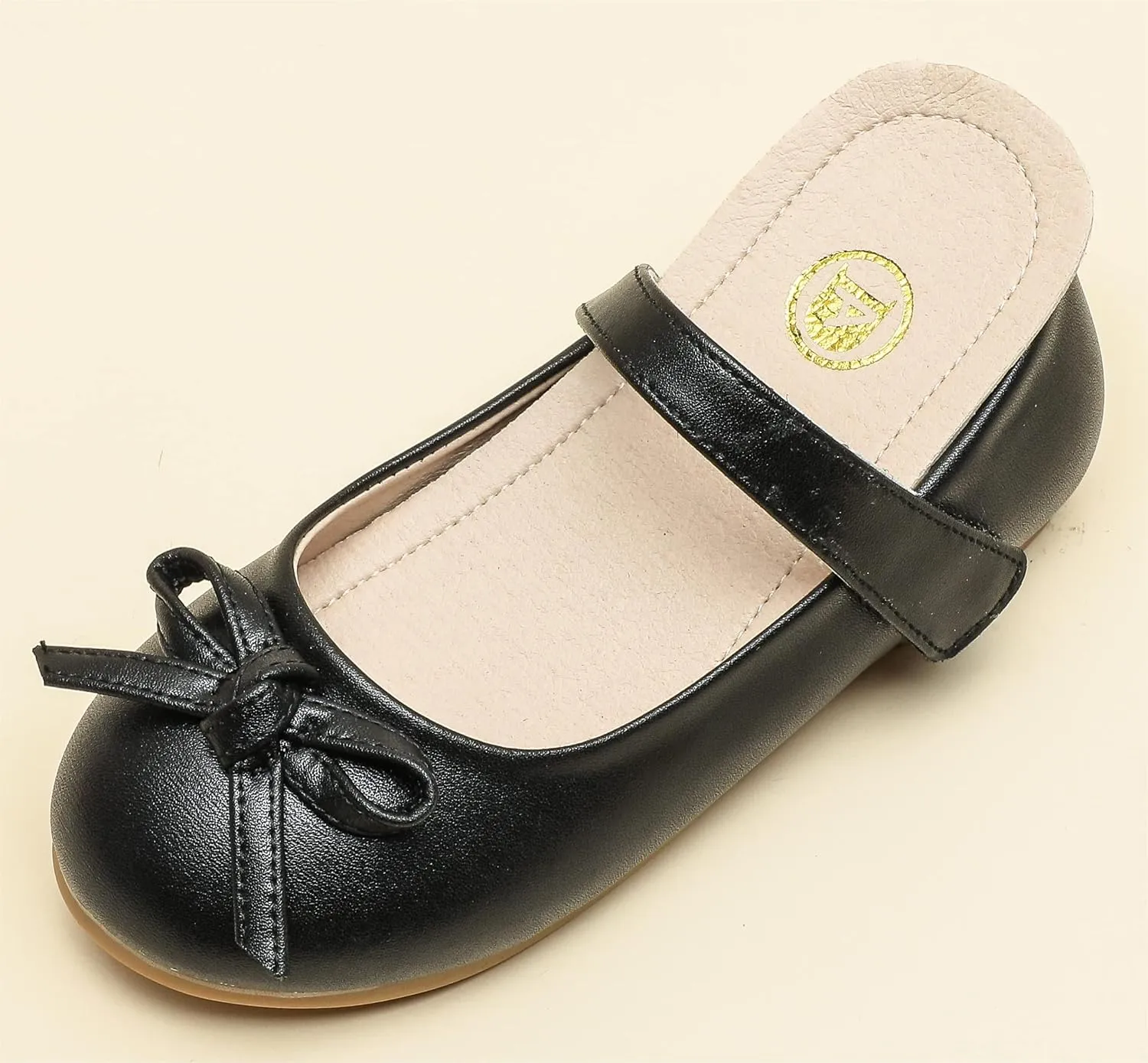 kkdom Girl's Dress Shoes Cute Bow Mary Jane Ballet Flats School Shoes for Toddler/Little Kid/Big Kid