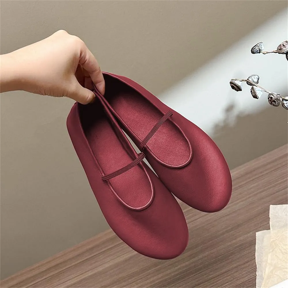 Mary Jane Ballet Flats Women Round Toe Ballerina Slip On Flats Comfortable Soft Flat Shoes for Women