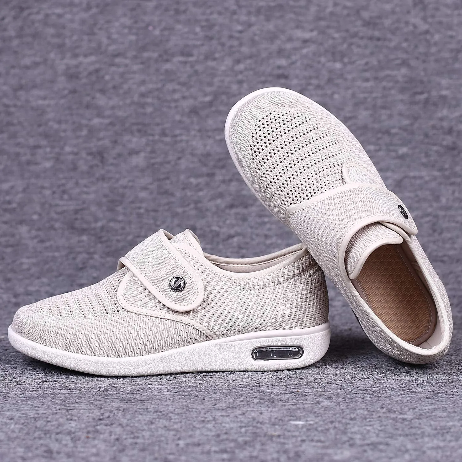 Mei MACLEOD Women's Wide Width Walking Shoes with Memory Foam Air Cushion Casual Sneakers Outdoor