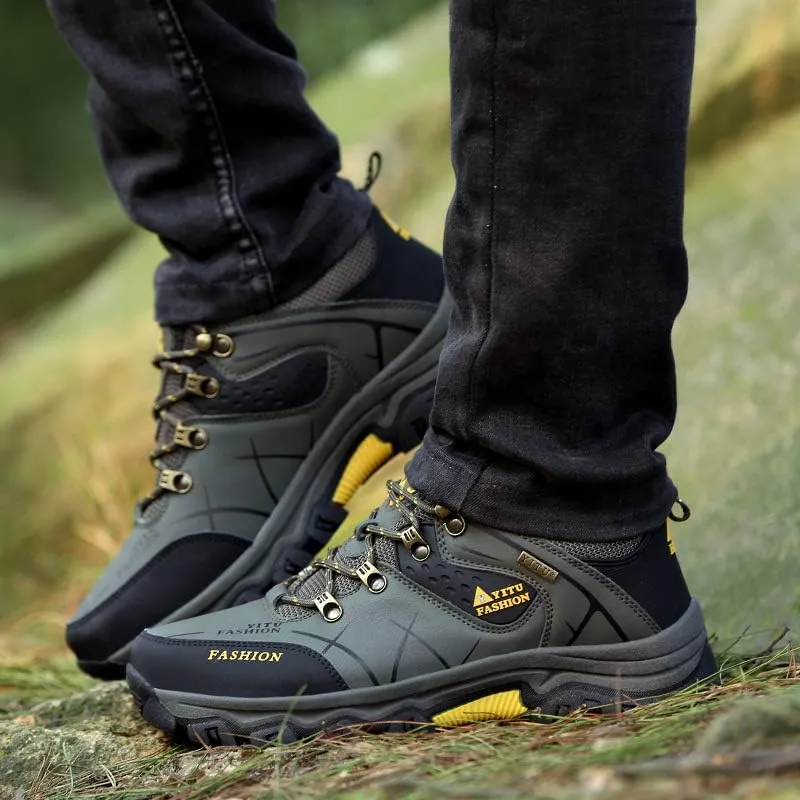 Men's Ankle Mid Waterproof Hiking Boots Outdoor Lightweight Jogging Shoes Climbing and Trekking Boot