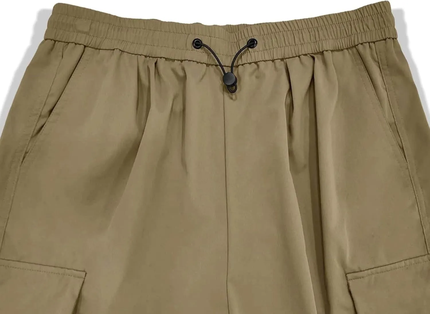 Mens Cargo Pant Elastic Waist Men Work Pant Multi Pockets Casual Wide Leg Sweatpants