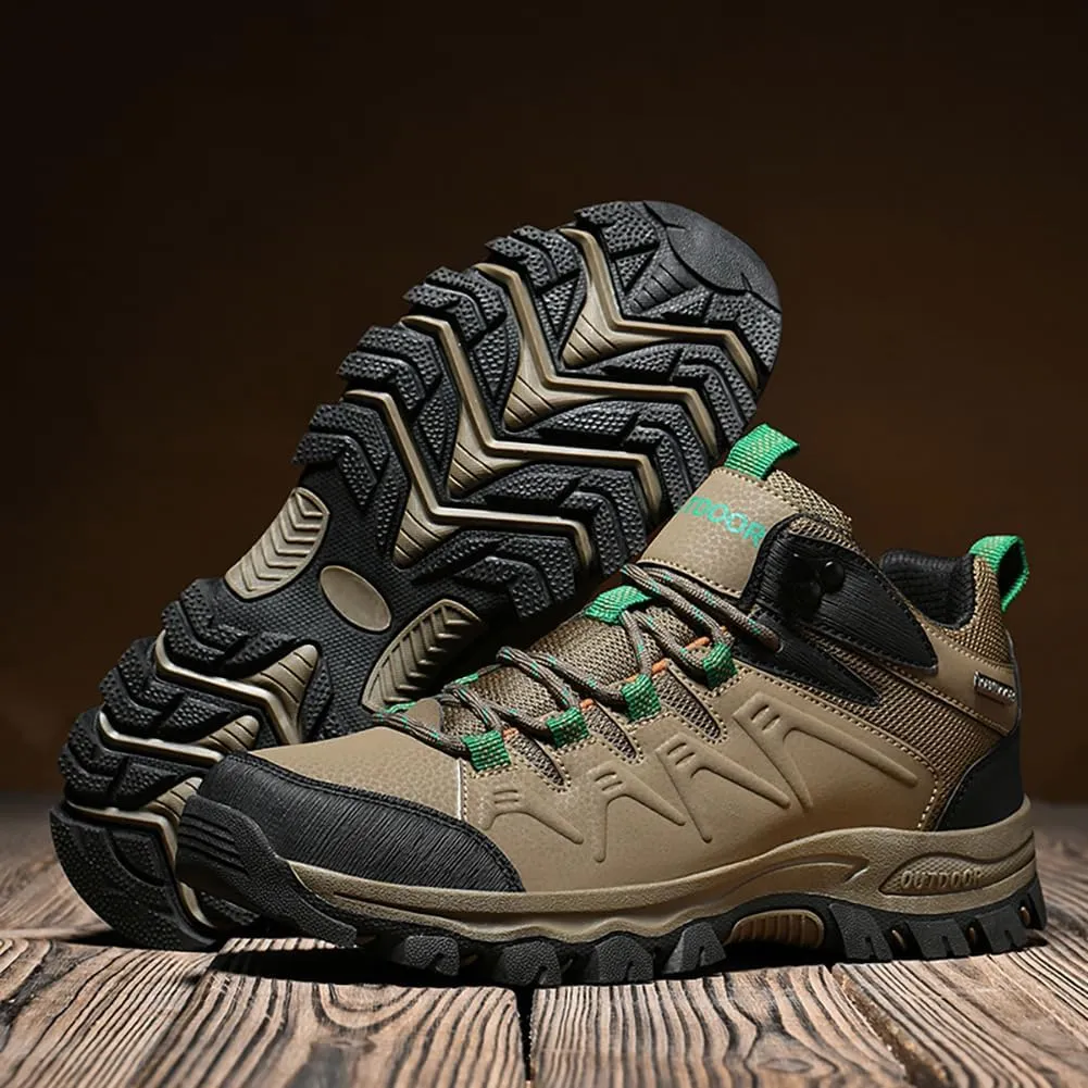 Men's Hiking Shoes Low-Top Trail Running Sneakers Breathable Mesh Travel Shoes Non-Slip Outdoor Trekking Boots