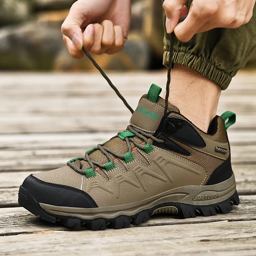 Men's Hiking Shoes Low-Top Trail Running Sneakers Breathable Mesh Travel Shoes Non-Slip Outdoor Trekking Boots