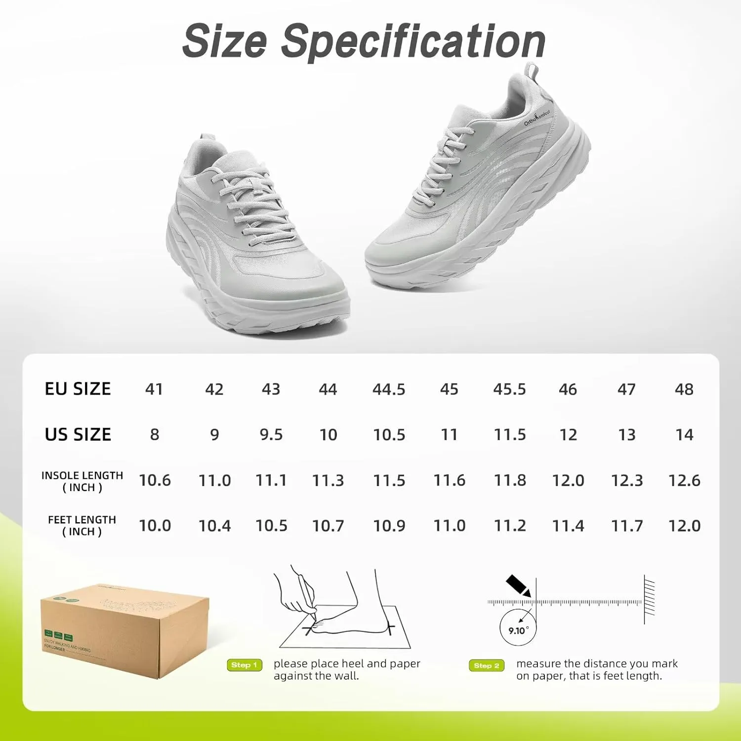 Men's Orthopedic Diabetic Wide Running Shoes: Comfortable Arch Support Plantar Fasciitis Sports Sneakers, Casual Swollen Orthotic Work Tennis Walking Shoes for Ankle and Heel Pain Relief