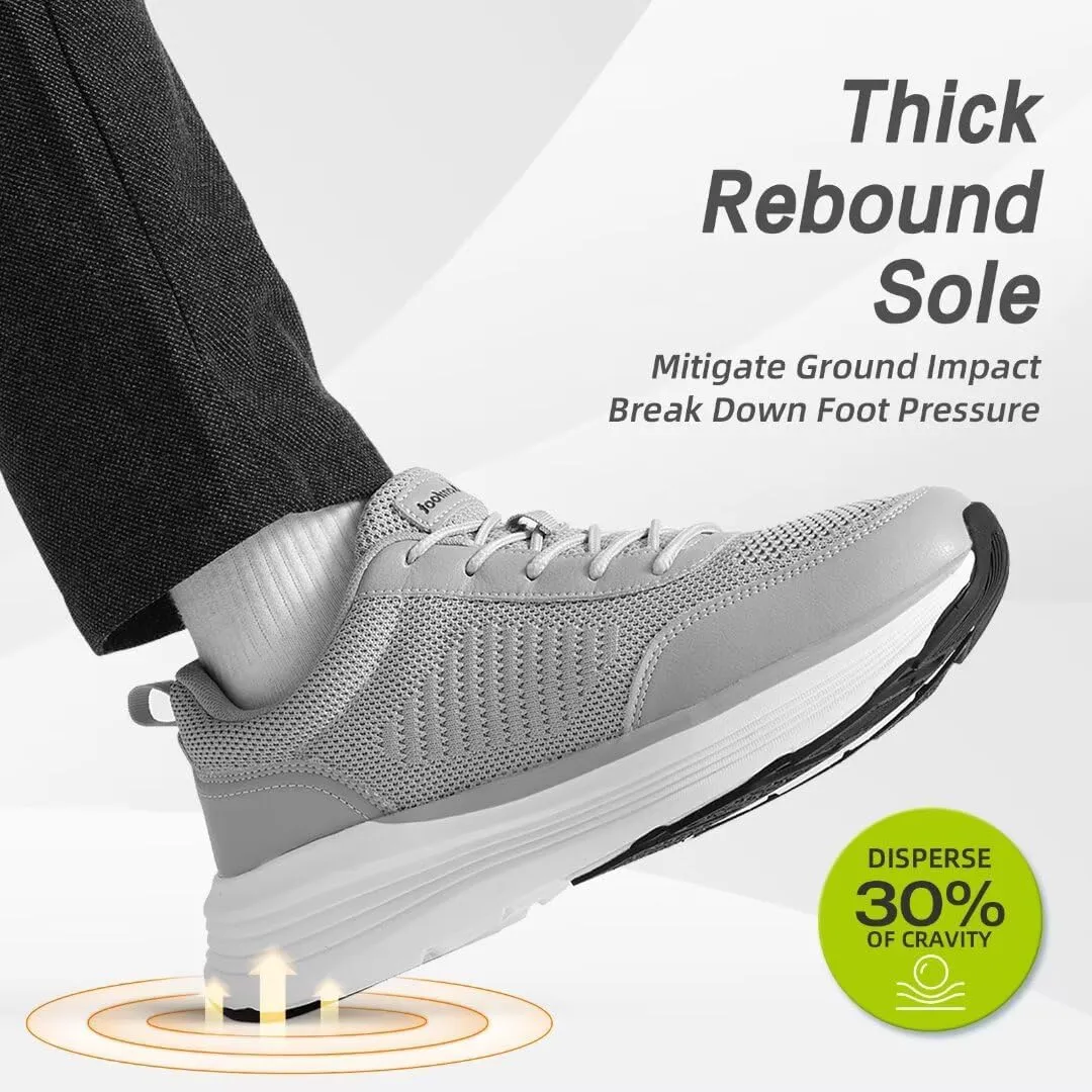 Men's Orthopedic Fashion Sneakers: Comfortable Arch Support Plantar Fasciitis Orthotic Walking Shoes, Casual Work Supportive Sport Athletic Flat Feet Shoes for Foot and Heel Pain Relief