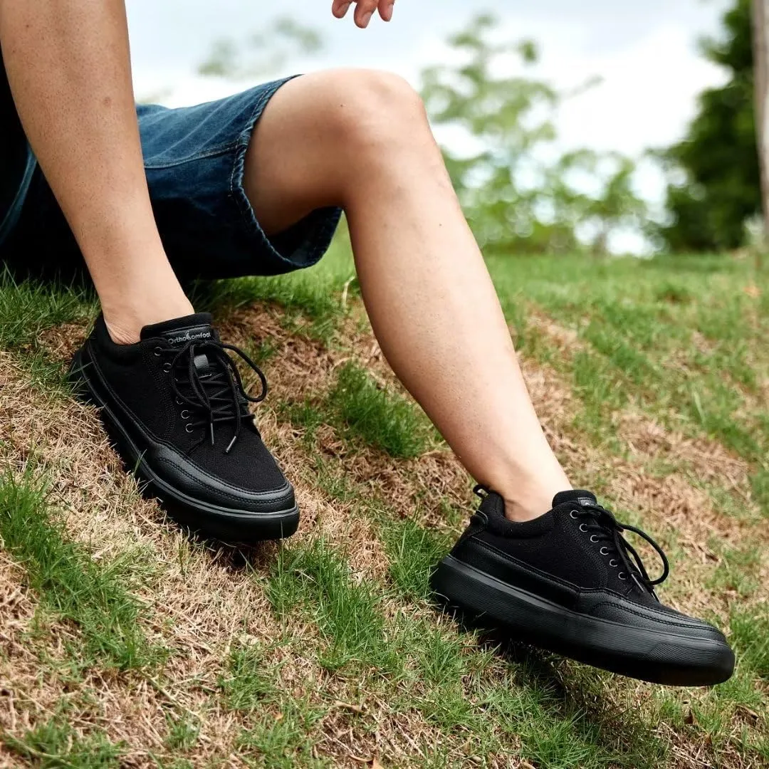 Men's Orthopedic Fashion Sneakers for Plantar Fasciitis: Casual Supportive Cushioned Walking Shoes for Flat Feet and High Arch, Comfortable Arch Support Shoes for Foot and Heel Pain Relief