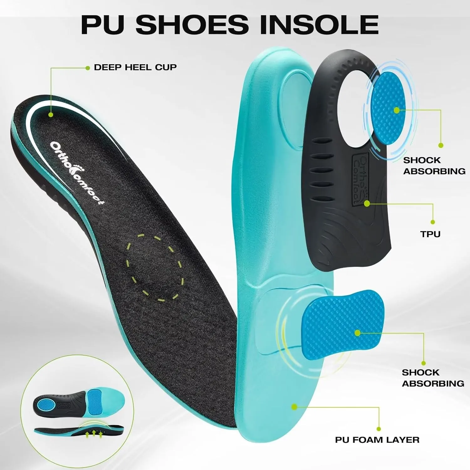 Men's Orthopedic Fashion Sneakers for Plantar Fasciitis: Casual Supportive Cushioned Walking Shoes for Flat Feet and High Arch, Comfortable Arch Support Shoes for Foot and Heel Pain Relief
