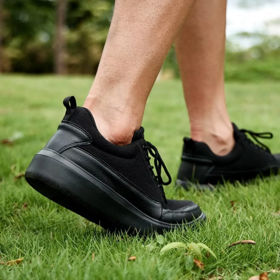 Men's Orthopedic Fashion Sneakers for Plantar Fasciitis: Casual Supportive Cushioned Walking Shoes for Flat Feet and High Arch, Comfortable Arch Support Shoes for Foot and Heel Pain Relief