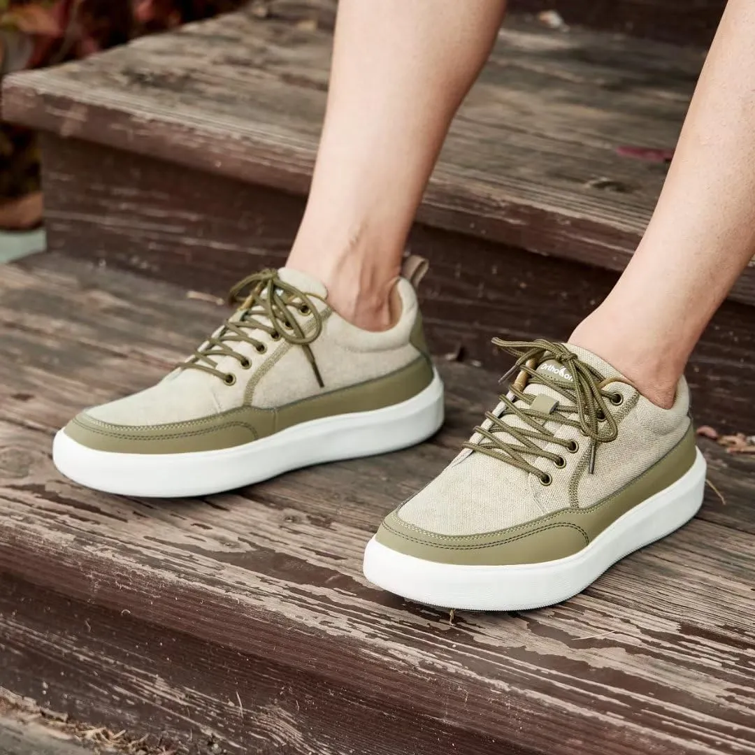 Men's Orthopedic Fashion Sneakers for Plantar Fasciitis: Casual Supportive Cushioned Walking Shoes for Flat Feet and High Arch, Comfortable Arch Support Shoes for Foot and Heel Pain Relief