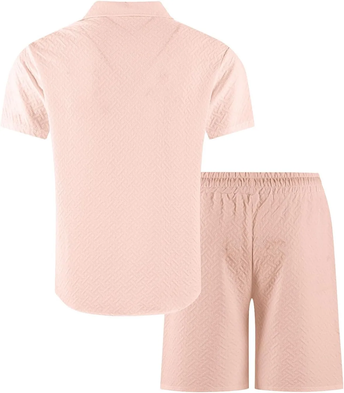 Men's Short Sets 2 Piece Beach Vacation Outfits Summer Casual Going out Matching Button down Shirts with Shorts Sets