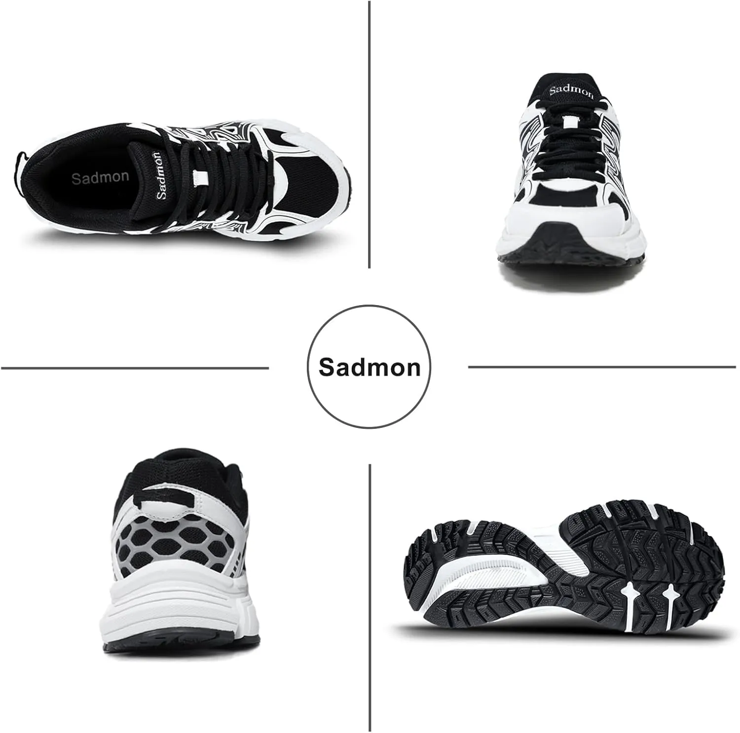 Men's Slip Resistant Trail Running Shoes - Supportive Athletic Shoes for Outdoor Fitness Walking, Road Running and Gym Training