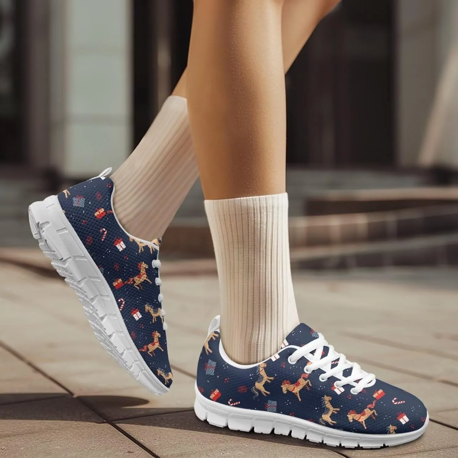Men's Supportive Running Shoes Fashion Breathable Sneakers Light Elastic Arch Support Travel Shoes for Outdoor US 5-14 White Sole