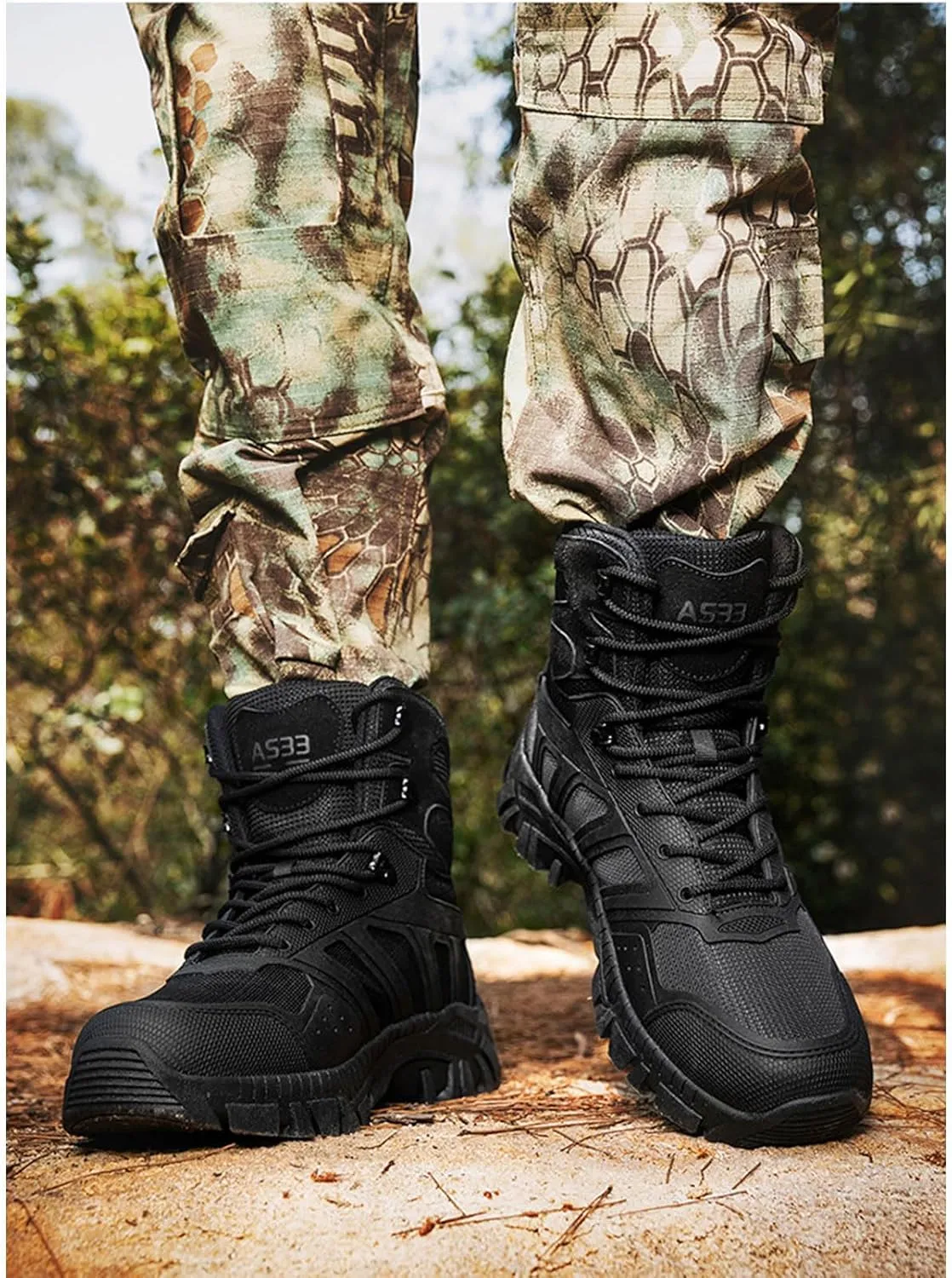 Men’s Tactical Boots 6 Inches Lightweight Army Motorcycle Combat Boots