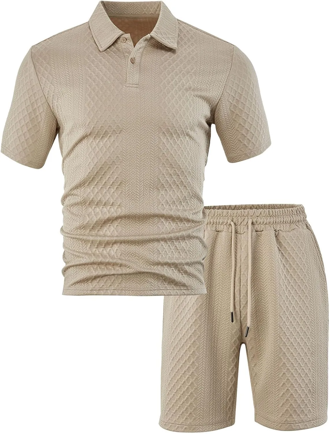 Mens Tracksuits 2 Piece Summer Short Sets Outfits Fashion Polos Shirt Casual Short Sleeve and Shorts Set with Pockets