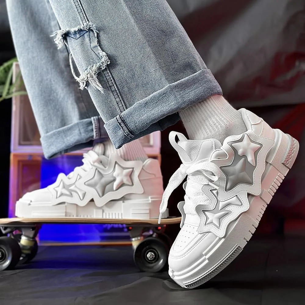 Men's Trendy Street Style Colour Block Skateboard Shoes, Comfy Non Slip Durable Platform Sneakers for Men's Outdoor Activities