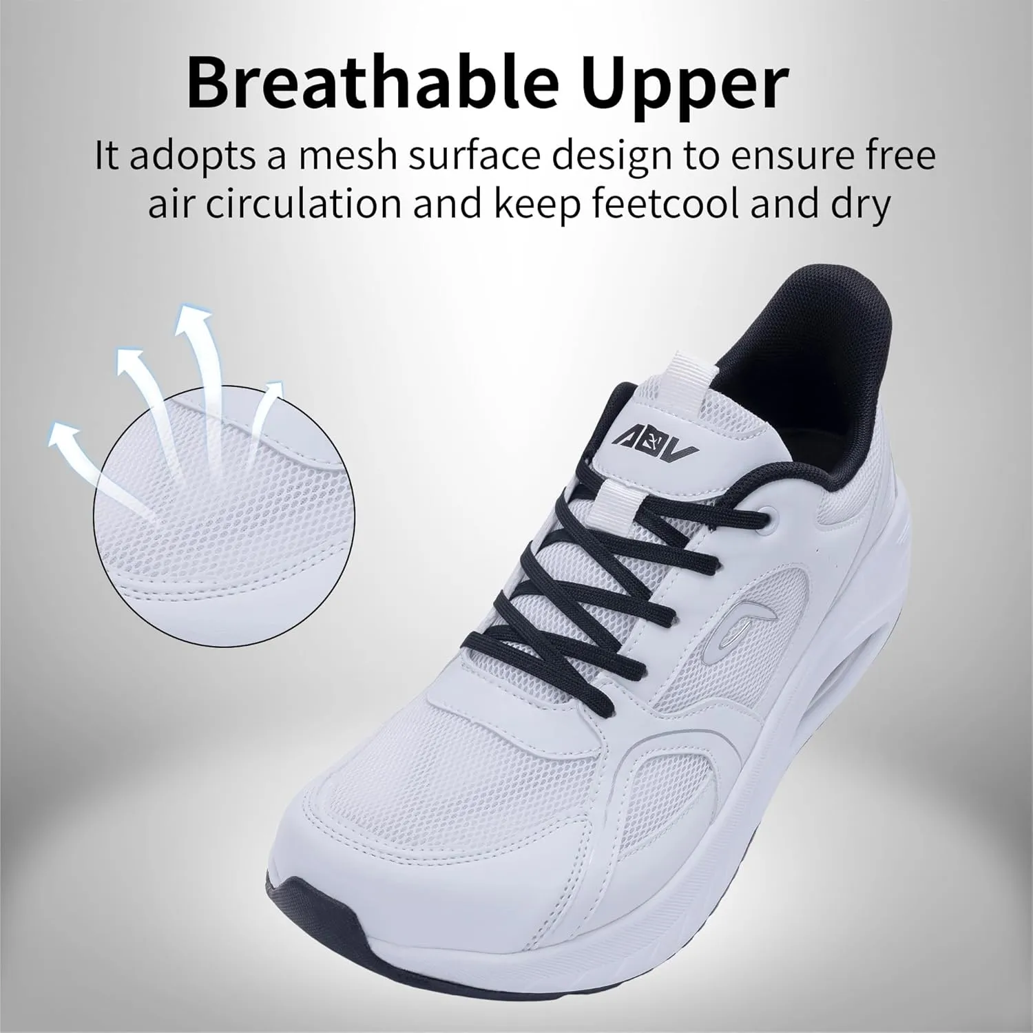 Mens Wide Toe Box Walking Shoes Arch Support Orthotic Tennis Running Sneakers for Plantar Fasciitis Relief US 8-13