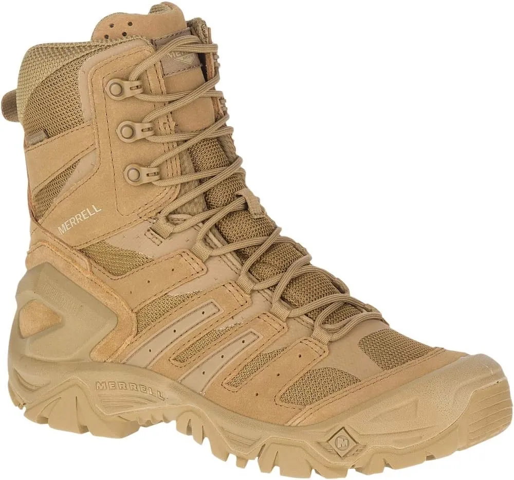 Merrell Men’s Strongfield Tactical 6” Waterproof Boots, Breathable & Comfortable Work Combat Hiking Shoes